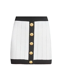 Torsade Knit Miniskirt