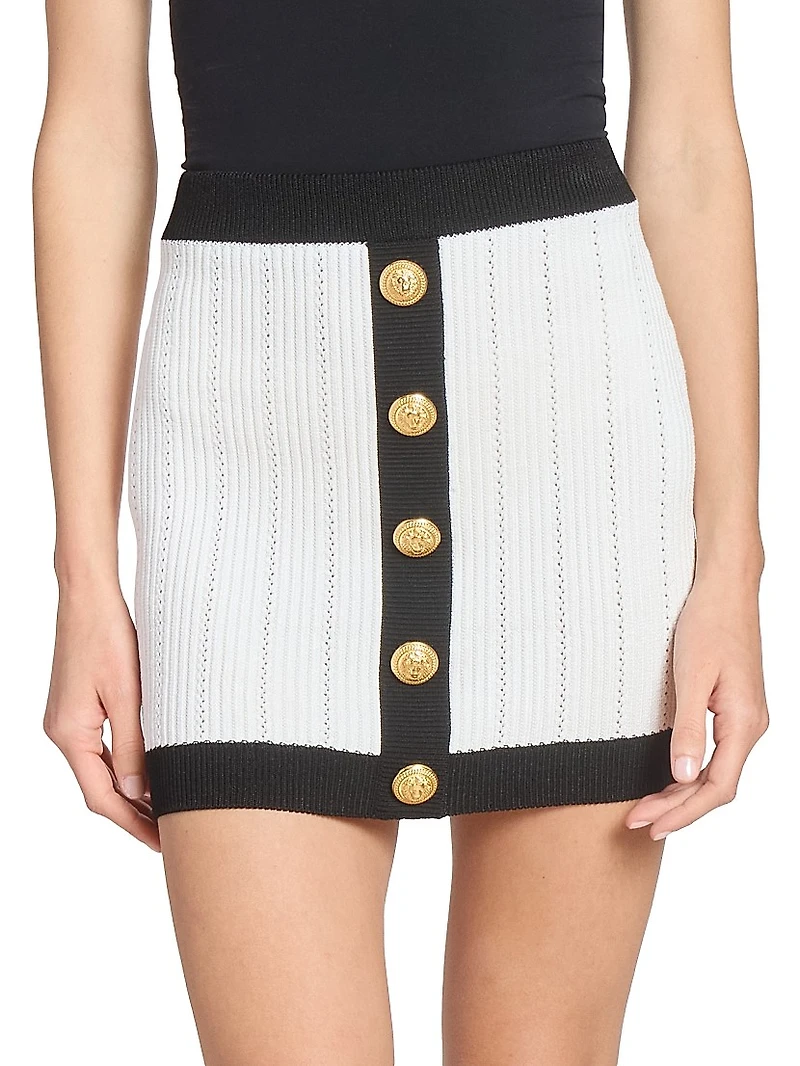 Torsade Knit Miniskirt