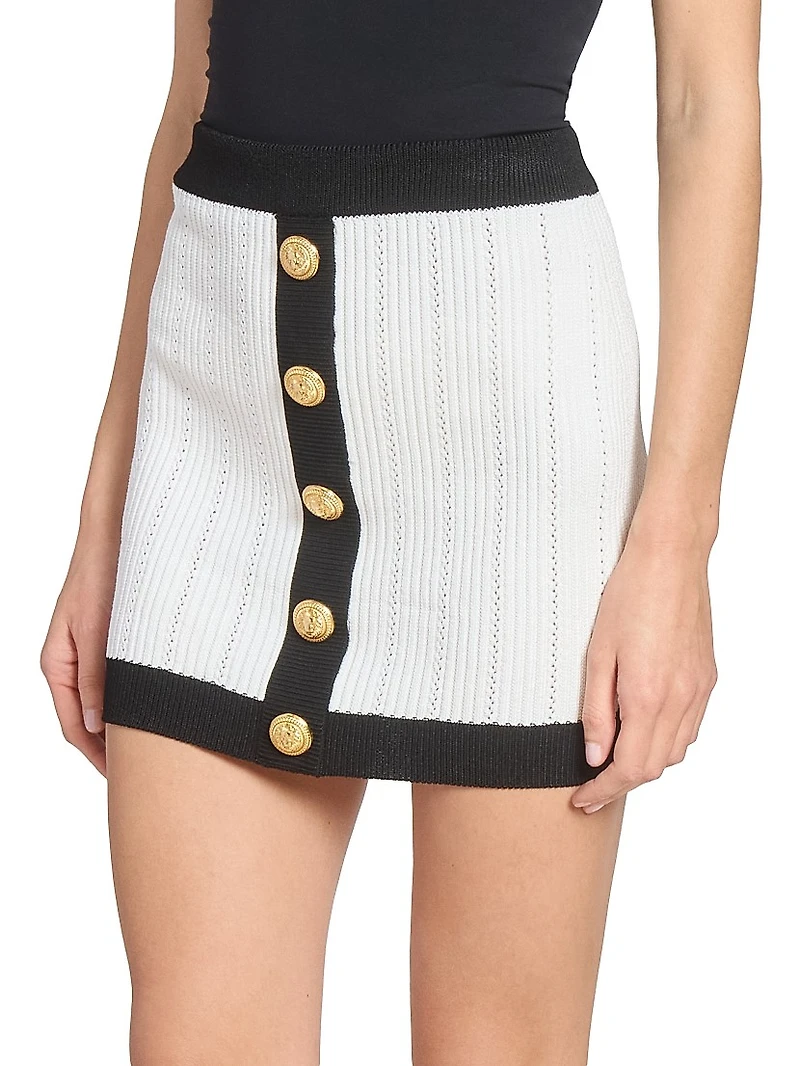 Torsade Knit Miniskirt