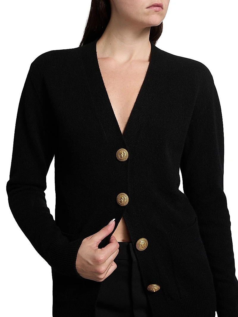 Loose Cashmere-Wool Cardigan