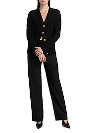 Loose Cashmere-Wool Cardigan