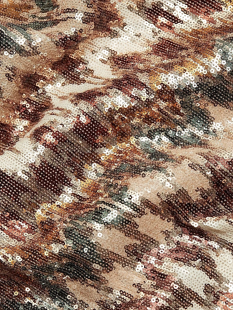 Lester Sequined Halterneck Gown