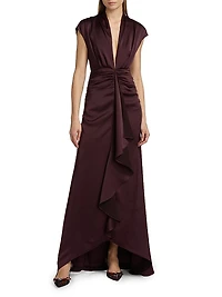 Catrin Waterfall Hi-Low Gown