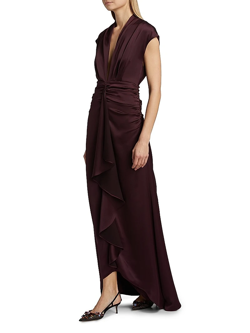 Catrin Waterfall Hi-Low Gown