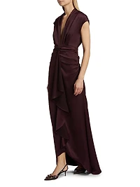 Catrin Waterfall Hi-Low Gown