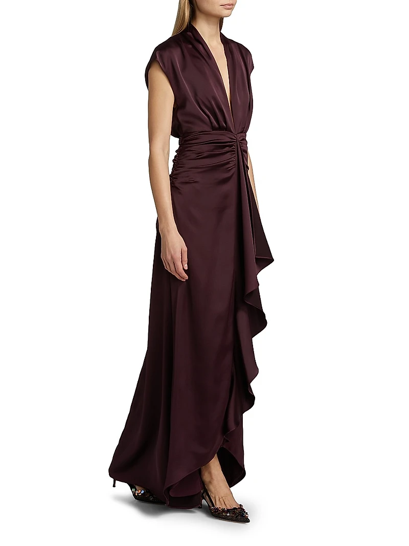Catrin Waterfall Hi-Low Gown