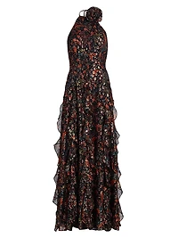 Idella Printed Halterneck Gown