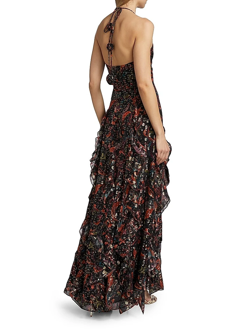 Idella Printed Halterneck Gown