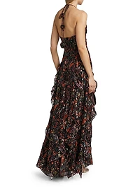 Idella Printed Halterneck Gown
