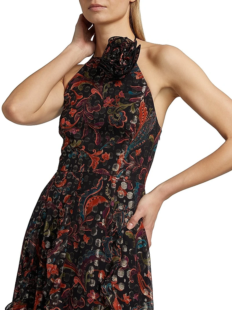 Idella Printed Halterneck Gown