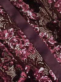 Venia Lace Sequined Shirt Gown