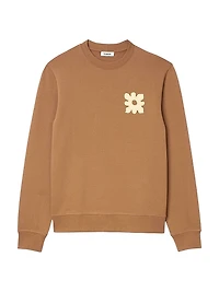 Sweatshirt with Flower Patch