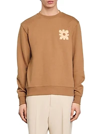 Sweatshirt with Flower Patch