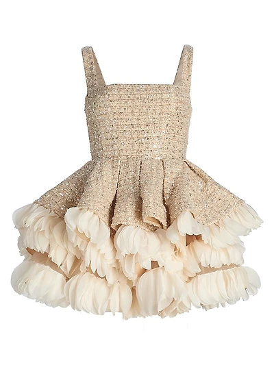 Catalina Sequined Ruffle Minidress