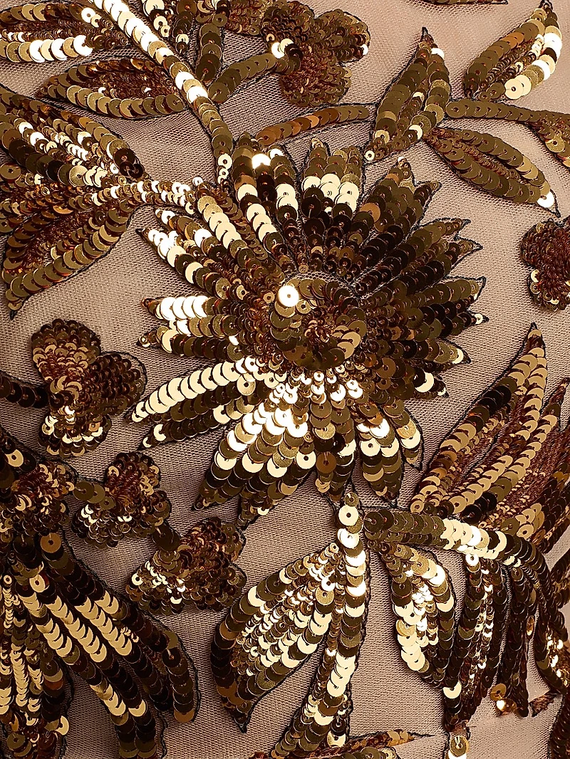 Aurelia Floral-Sequined Minidress