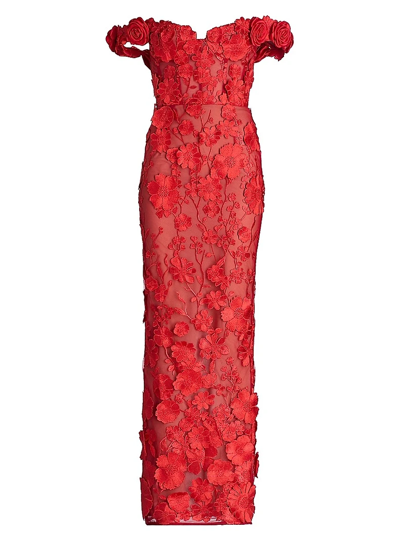 Jasmine Off-the-Shoulder Gown