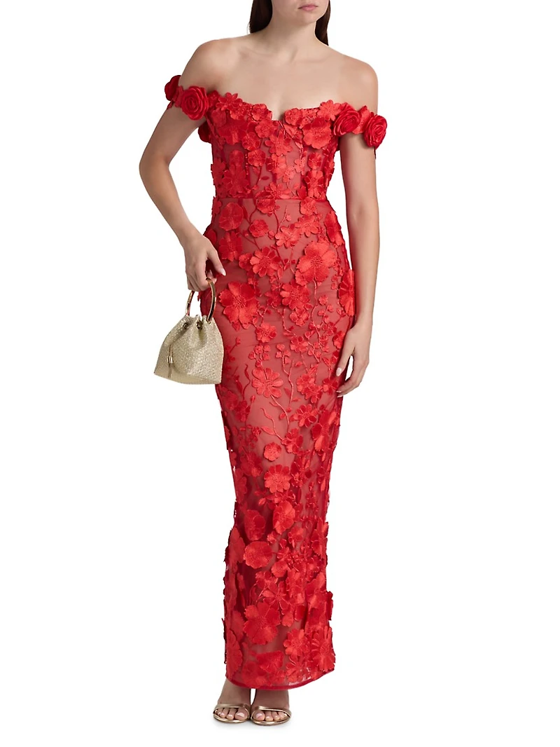 Jasmine Off-the-Shoulder Gown