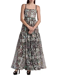 Midnight Embroidered A-Line Gown