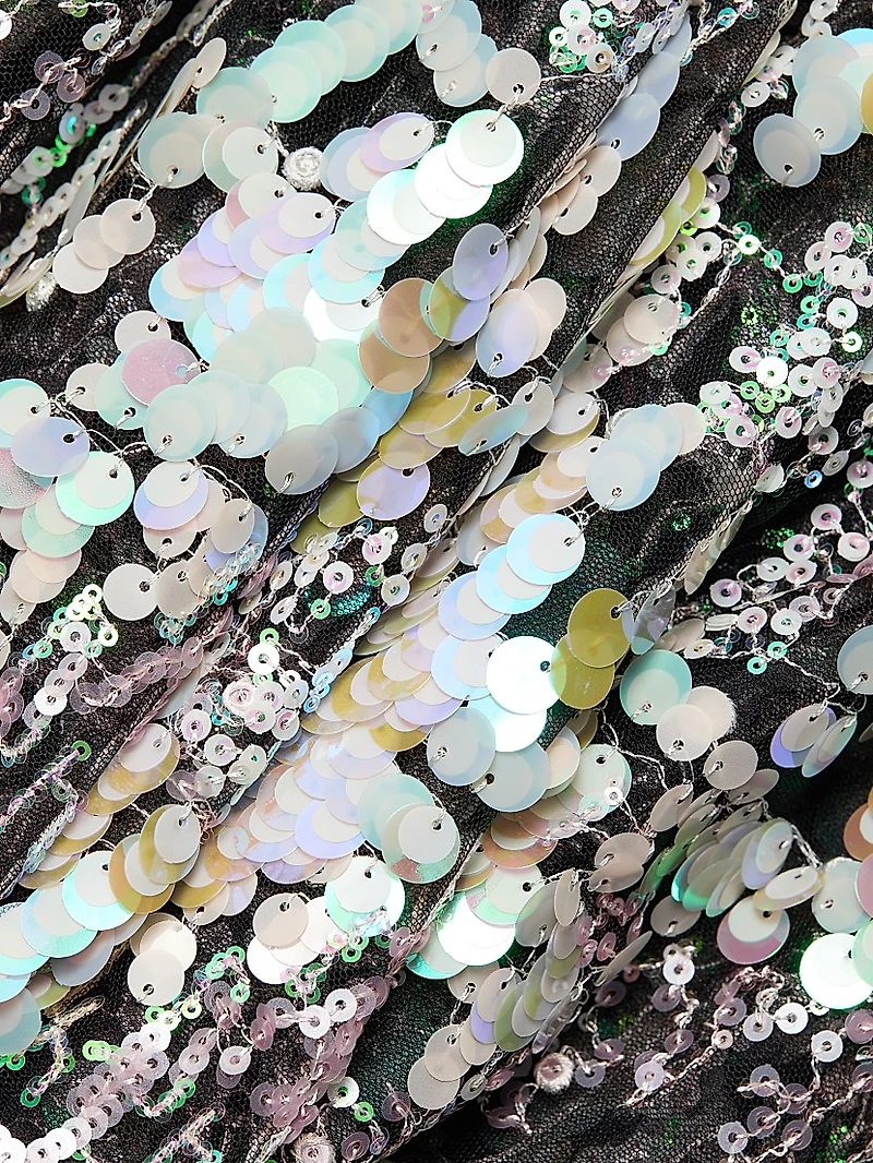 Midnight Embroidered A-Line Gown