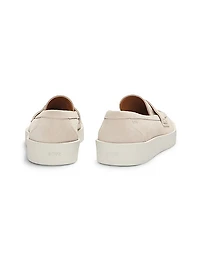 Suede Penny Loafers with Rubber Sole