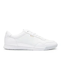 Faux-Leather Trainer Sneakers