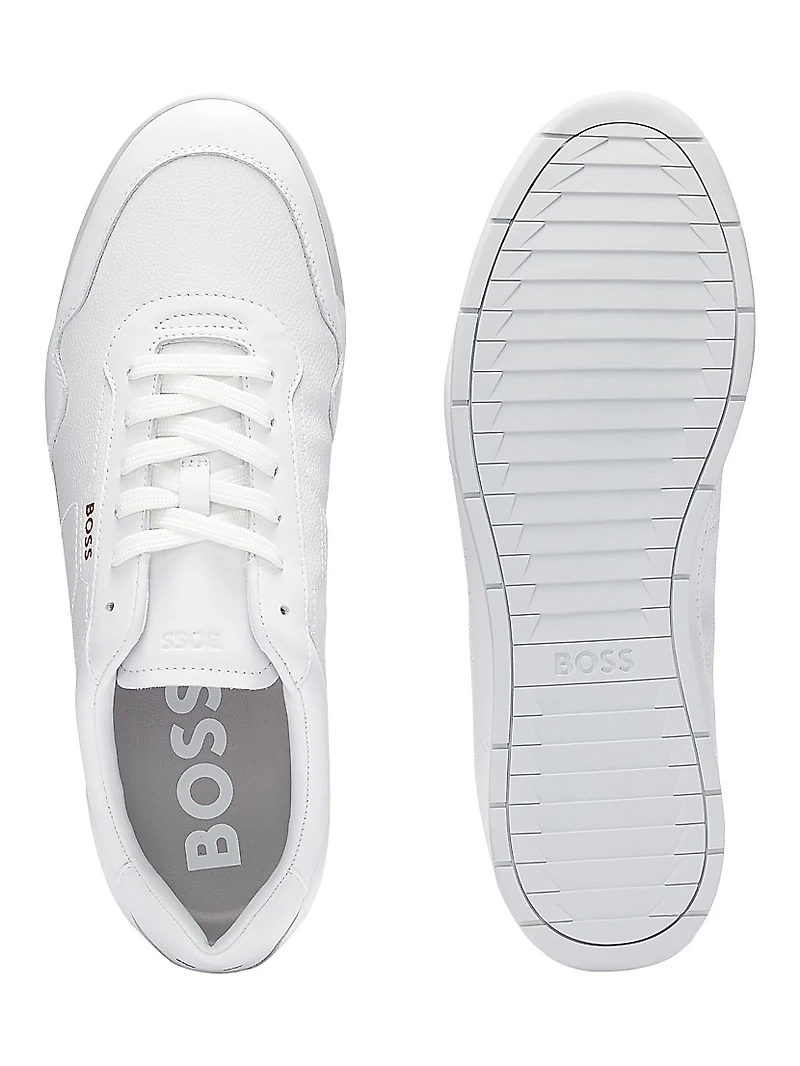 Faux-Leather Trainer Sneakers