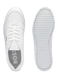 Faux-Leather Trainer Sneakers
