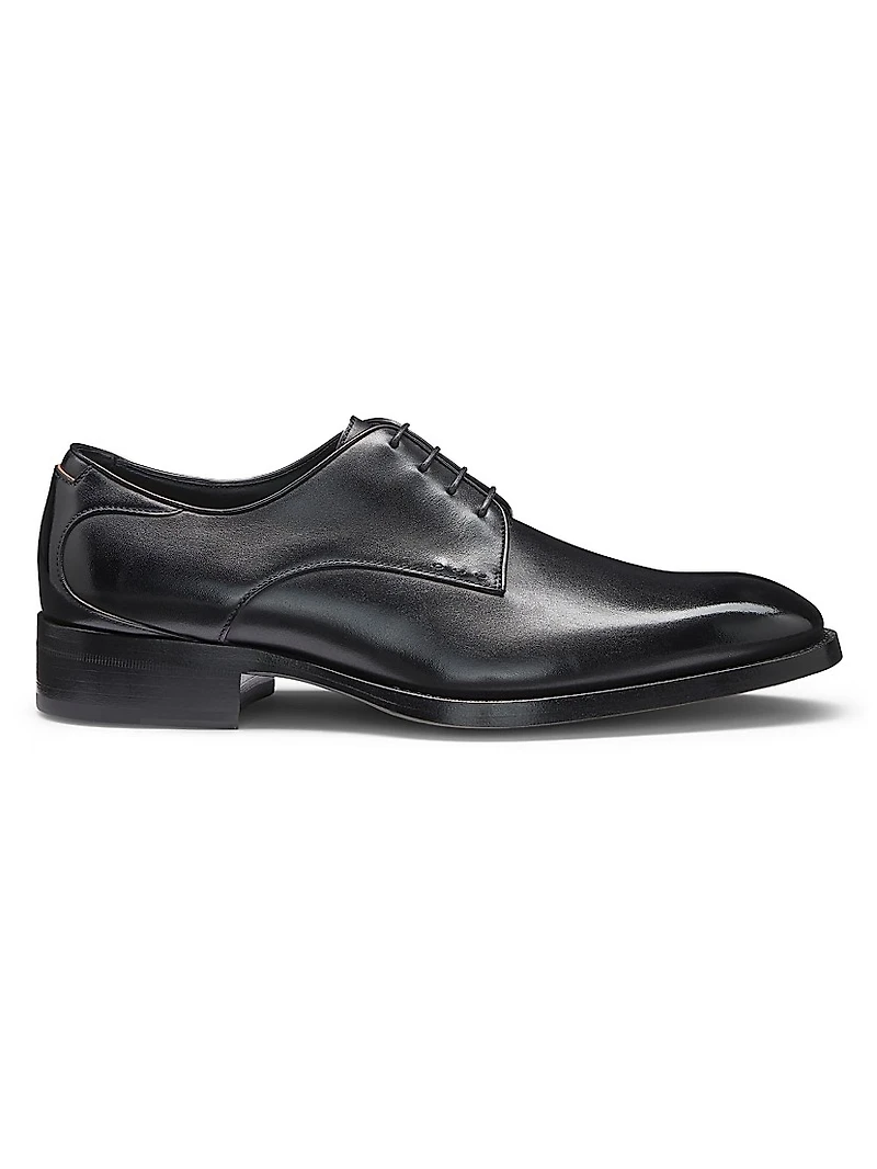 Burnished-Leather Derby Shoes