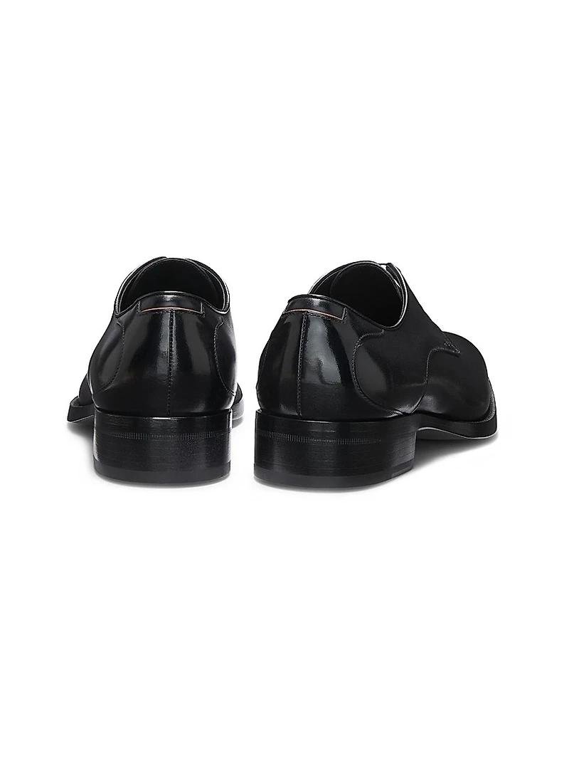 Burnished-Leather Derby Shoes