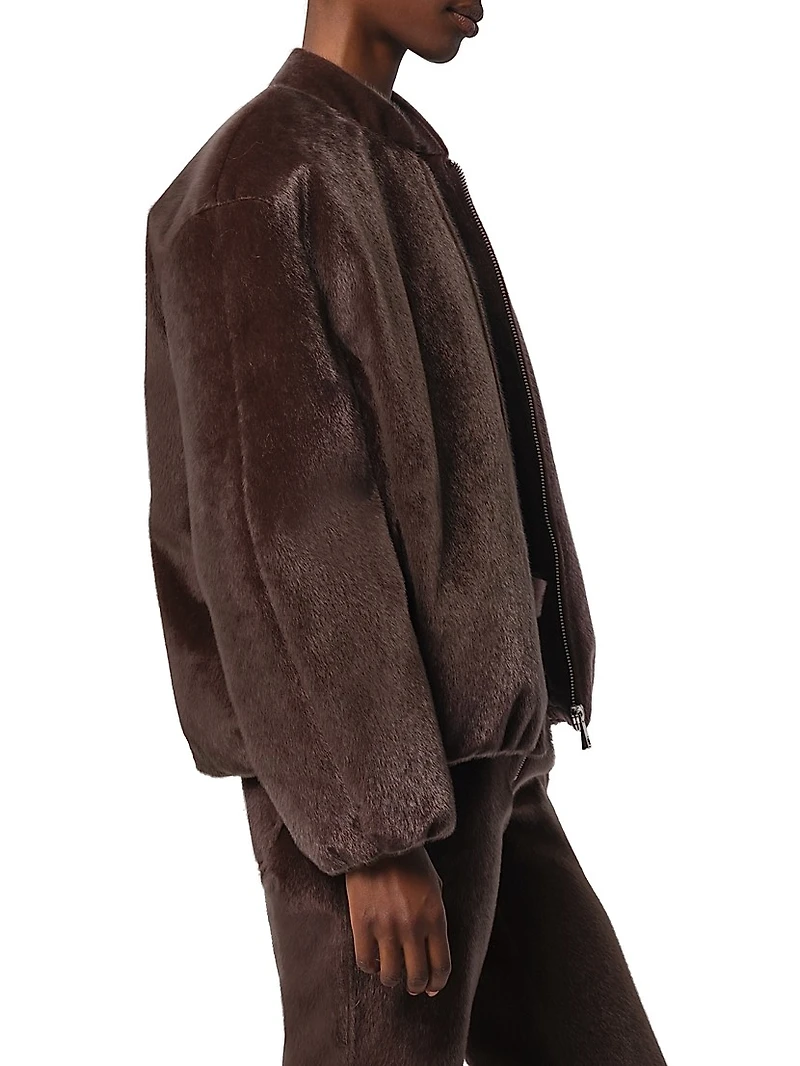 Maris Faux Fur Bomber Jacket