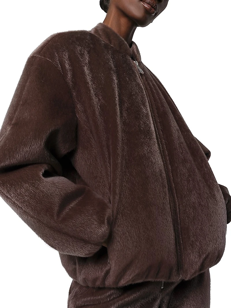 Maris Faux Fur Bomber Jacket