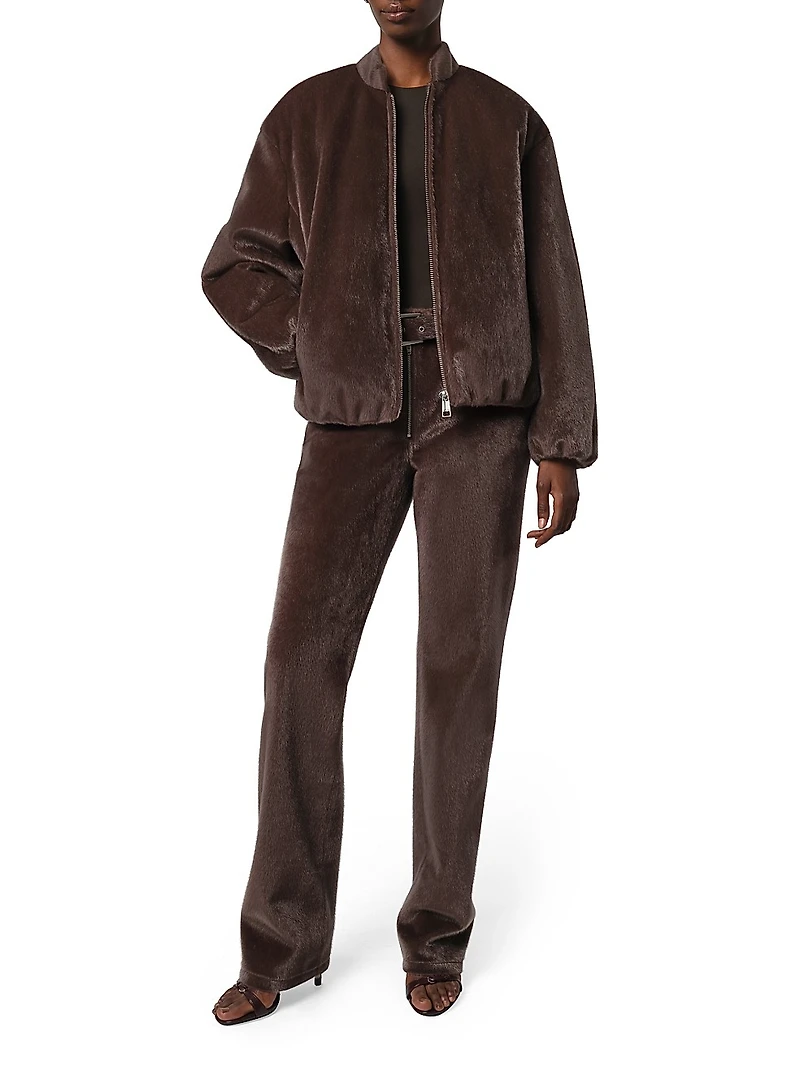Maris Faux Fur Bomber Jacket