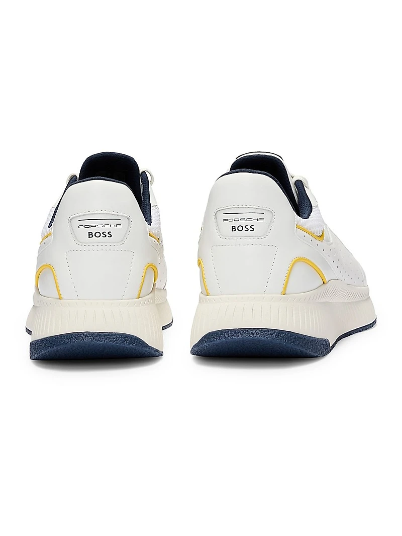 Porsche x BOSS Perforated-Leather Trainers Sneakers
