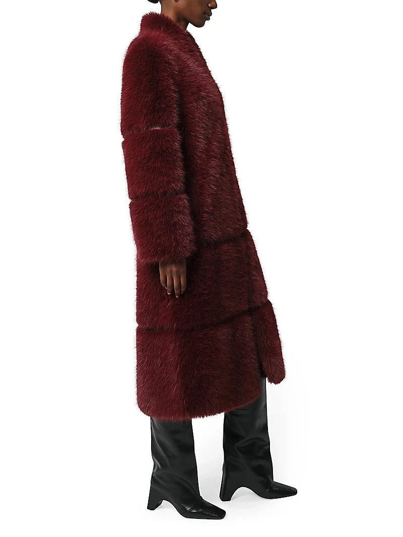 Sylke Faux-Sable Fur Coat
