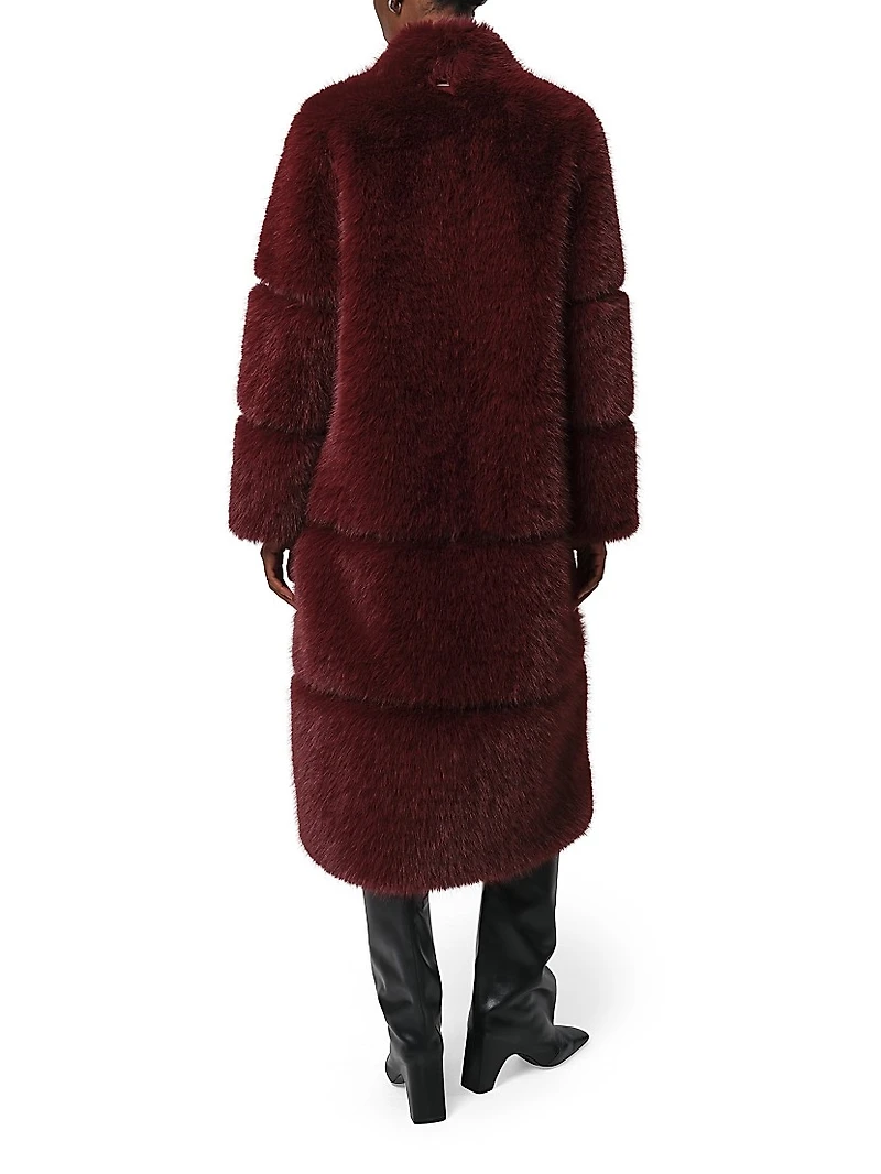 Sylke Faux-Sable Fur Coat
