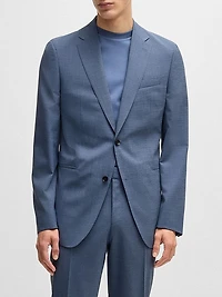 Slim-Fit Suit in Patterned Stretch Cloth
