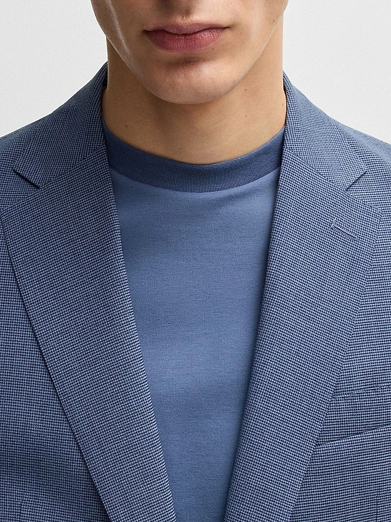 Slim-Fit Suit in Patterned Stretch Cloth