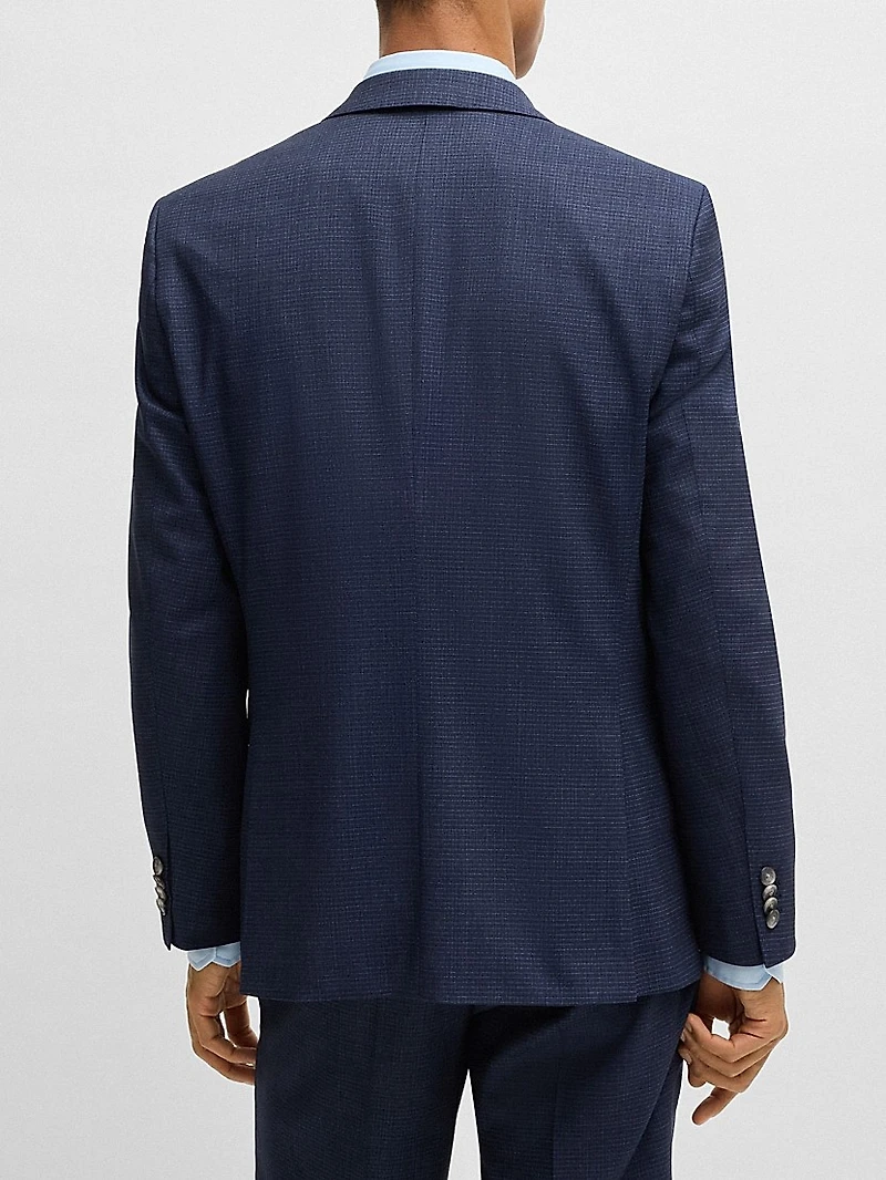 Regular-Fit Three-Piece Suit Stretch Wool