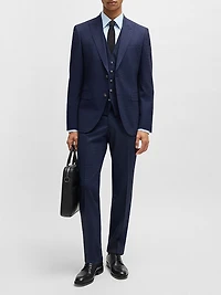 Regular-Fit Three-Piece Suit Stretch Wool