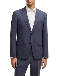 Slim-Fit Suit Micro-Patterned Performance-Stretch Fabric