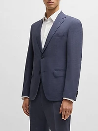 Slim-Fit Suit Micro-Patterned Performance-Stretch Fabric