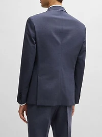 Slim-Fit Suit Micro-Patterned Performance-Stretch Fabric