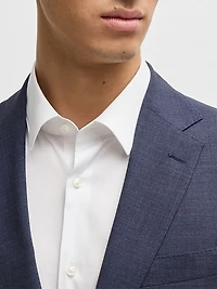 Slim-Fit Suit Micro-Patterned Performance-Stretch Fabric