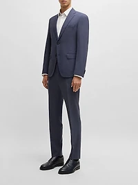 Slim-Fit Suit Micro-Patterned Performance-Stretch Fabric
