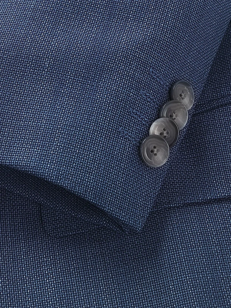 Slim-Fit Three-Piece Suit Patterned Wool