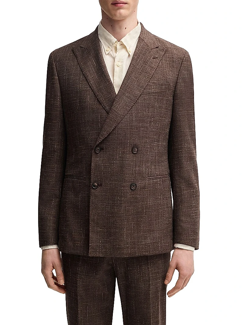 Two-Piece Suit Patterned Tweed