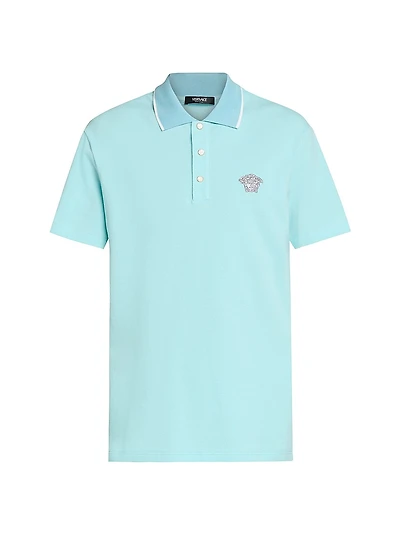 Medusa Embroidered Polo Shirt