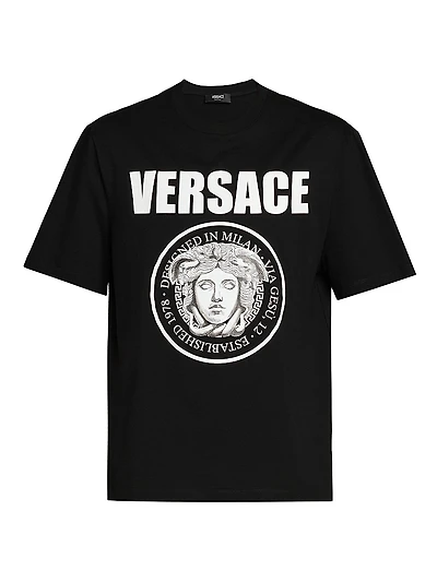 Medusa Rock Print Cotton T-Shirt