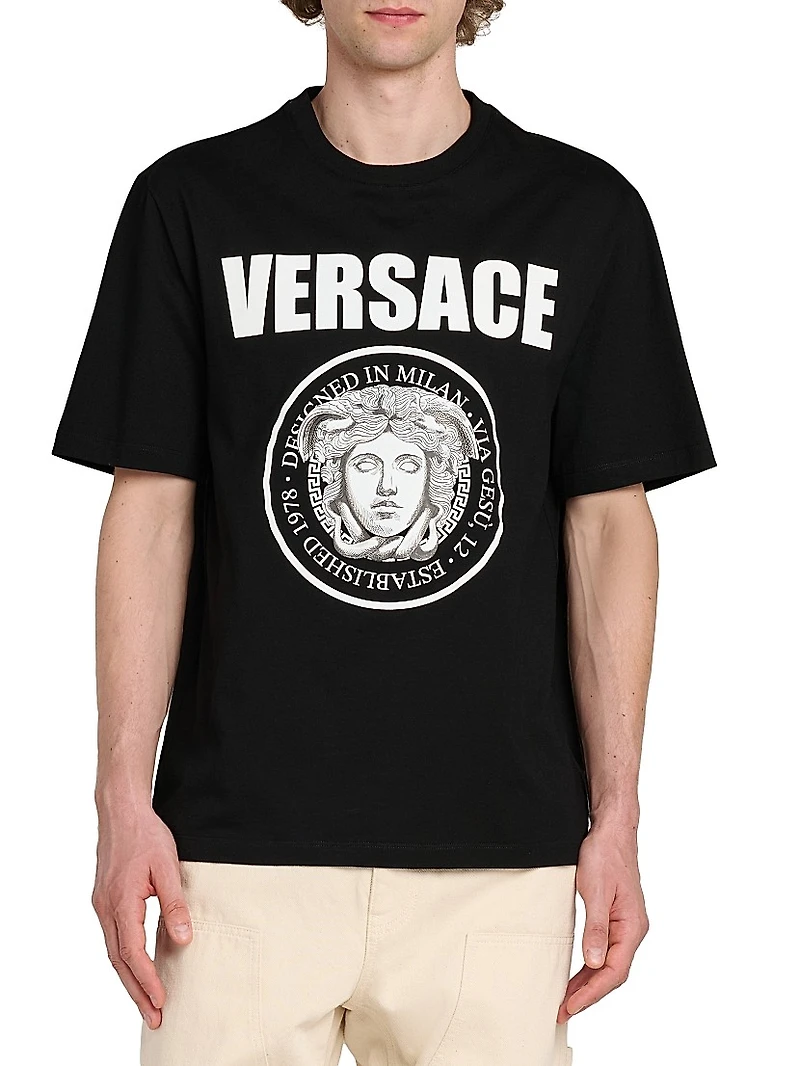 Medusa Rock Print Cotton T-Shirt
