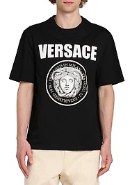 Medusa Rock Print Cotton T-Shirt